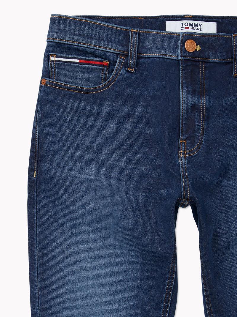 Férfi Tommy Hilfiger Slim fit dark wash Farmer Nadrág Kék | HU 1160VRW